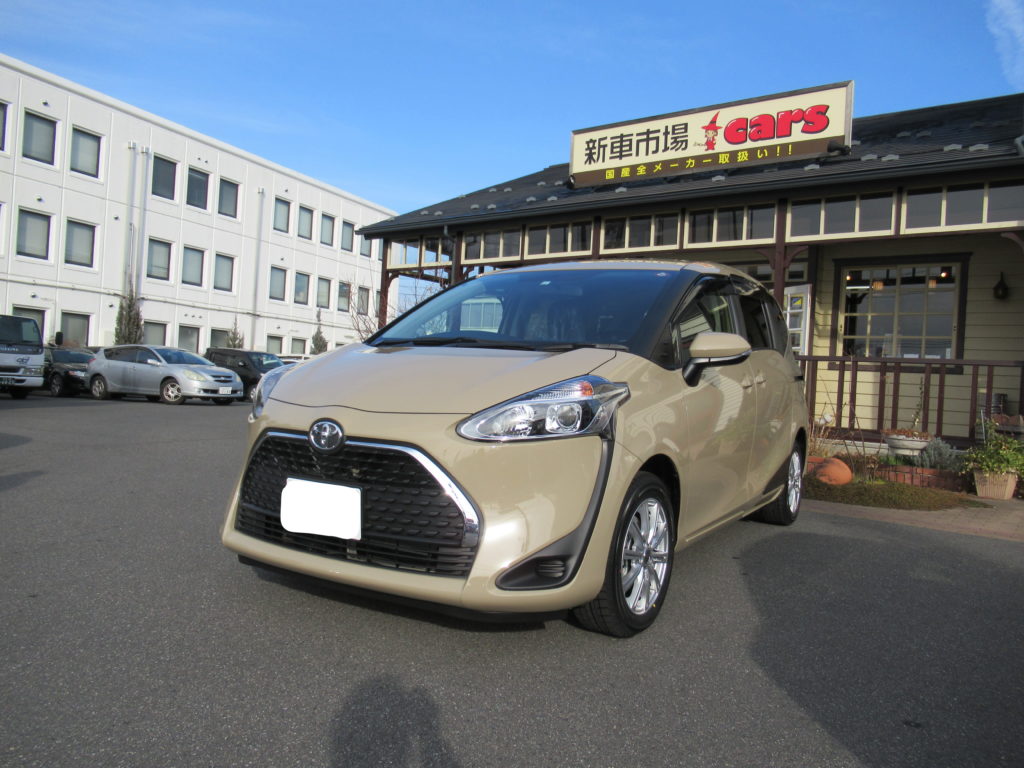 トヨタ シエンタ ナンバーワンセット マイカーリース納車式 未分類 長野県松本市 安曇野市 車検 板金塗装 自動車販売のアルガオートサービス